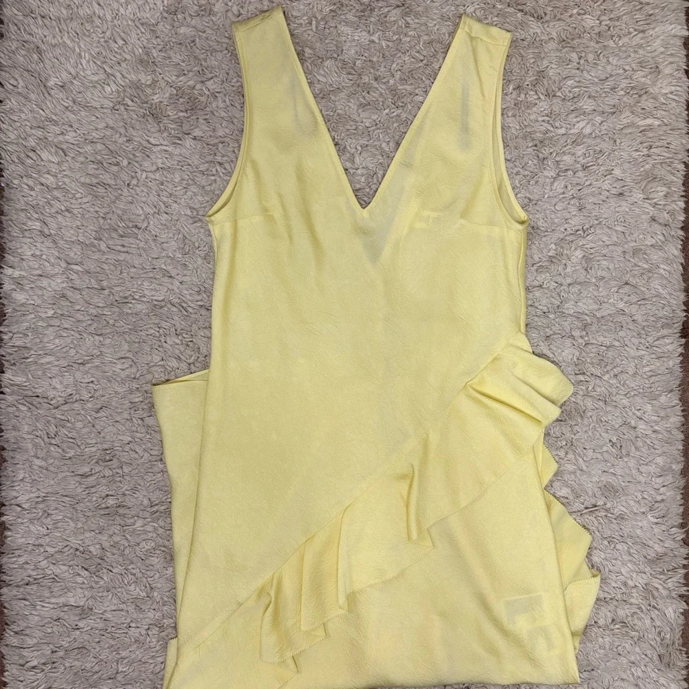 H&M Yellow Ruffle Midi Dress - Picture 4 of 5